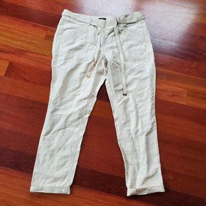 LOFT Cream Relaxed Fit Trousers